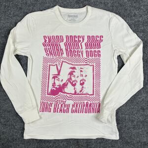 Snoop Dogg Long Sleeve T-Shirt Mens S White Rap Graphic Long Beach Hip Hop Tee